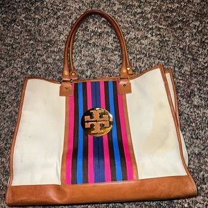 Tory Burch Ella Pink Tote Bag